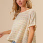 BiBi Striped Popcorn Knit Top - Brand BiBi