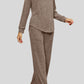 Ribbed Long Sleeve Top and Pocketed Pants Set