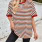Lovelet Striped Round Neck Half Sleeve T-Shirt