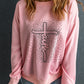 Graphic Round Neck Long Sleeve Sweatshirt