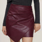 Ruched Mini Skirt with Zipper