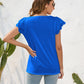 Full Size Ruffled Square Neck Cap Sleeve Blouse