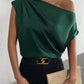 Ruched Single Shoulder Blouse