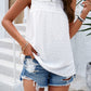 Sara Mia Swiss Dot Round Neck Tank