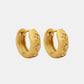 Zircon Titanium Steel Huggie Earrings