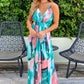 Crisscross Printed Surplice Cami Dress