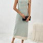 Round Neck Sleeve Midi Knit Dress
