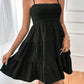 Full Size Smocked Tiered Sleeveless Mini Dress