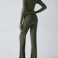 Devine Round Neck Long Sleeve Top and Drawstring Pants Set
