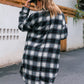 Plaid Button Up Long Sleeve Shacket
