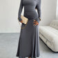 Ruched Long Sleeve Maxi Dress