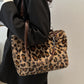 Faux Fur Leopard Shoulder Bag