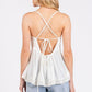 Mittoshop Crisscross Back Lace Detail V-Neck Cami