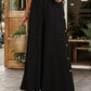 Black Tied Slit Wide Leg Pants