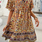 BeyondCute Printed V-Neck Half Sleeve Mini Dress