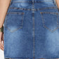 Pocketed Button Up Denim Skirt