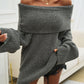 Devine Off-Shoulder Extra-Long Sleeve Sweater