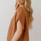 Round Neck Cap Sleeve Sweater Vest