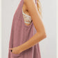 Mandy Round Neck Wide Strap Mini Dress with Pockets