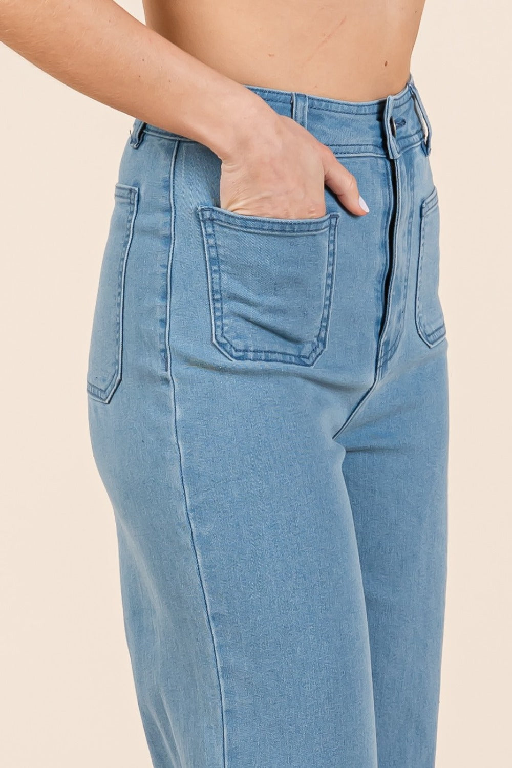 Mittoshop High Waist Wide Leg Jeans *