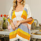 BiBi Openwork Striped Open Front Knit Cardigan - Brand BiBi
