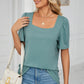 Square Neck Puff Sleeve T-Shirt