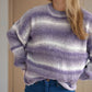 Gradient Round Neck Dropped Shoulder Sweater