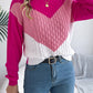 Contrast Round Neck Long Sleeve Sweater