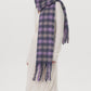 Fringe Plaid Polyester Scarf
