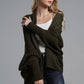 Open Front Batwing Sleeve Cardigan