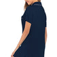 Contrast Piping Pocketed Short Sleeve Lounge Dress