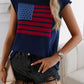 Devine US Flag Round Neck Sweater Vest