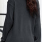 Dark Gray Leopard Heart Drop Shoulder Long Sleeve Sweatshirt