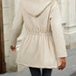 Drawstrig Zip Up Hooded Jacket