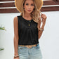 Ruched Round Neck Tank