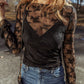 Surplice Cami and Lace Long Sleeve Cover Up Set