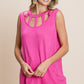 BiBi Cutout Round Neck Sleeveless Top - Brand BiBi