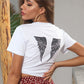Perfee ANGEL Round Neck Short Sleeve T-Shirt
