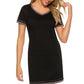 Contrast Trim Short Sleeve Lounge Dress