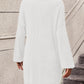 Collared Neck Long Sleeve Sweater Dress with Pockets