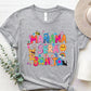 Letter Graphic Round Neck Short Sleeve T-Shirt