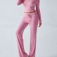 Devine Round Neck Long Sleeve Top and Drawstring Pants Set