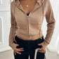 Devine Zip Up Long Sleeve Hooded Outerwear