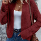 Solid Color Open Front Cardigan