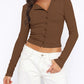 Button Down Long Sleeve Top