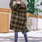 Plaid Button Up Long Sleeve Shacket