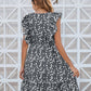 Ruffled Ditsy Floral Surplice Mini Dress
