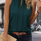 Solid Notched Sleeveless Blouse