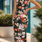 Slit Printed Sleeveless Midi Dress