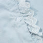 Lace Detail Striped Mock Neck Long Sleeve Shirt